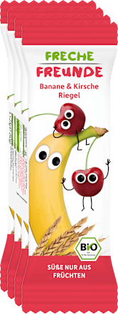 Fruchtriegel Banane & Kirsche, ab 1 Jahr (4x23 g) Freche Freunde