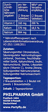 Elektrolyt-Vitamin C-Komplex Brausetabletten 4 St Partyfly