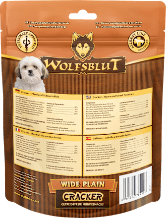 Hundeleckerli Pferd & Süßkartoffel, wide plain Cracker  Wolfsblut