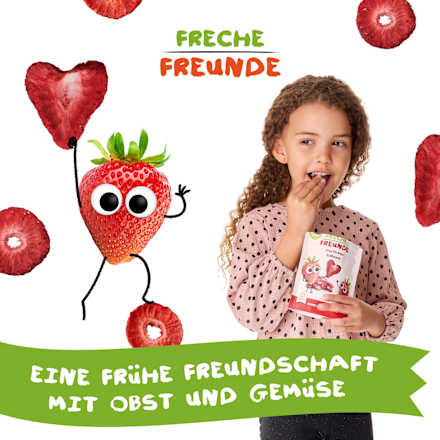 Kindersnack Fruchtchips Erdbeere, ab 3 Jahre Freche Freunde