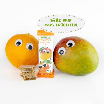 Fruchtriegel mit Getreide Mango & Orange ab 1 Jahr, (4x23 g) Freche Freunde