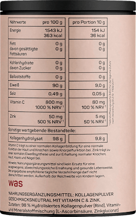 Kollagen Pulver Premium Hydrolysat Naduria