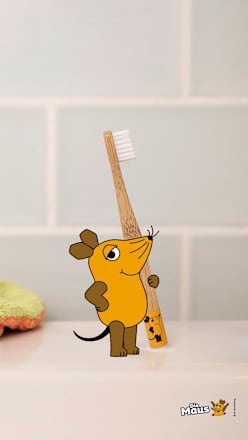 Zahnbürste Kinder Bambus Die Sendung mit der Maus weich Hydrophil