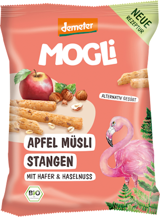 Kindersnack Apfel Müsli Stangen ab 3 Jahren MOGLi