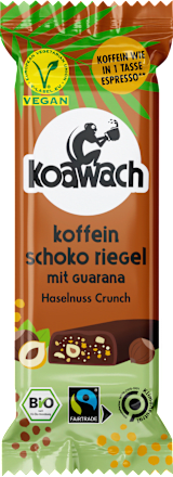 Schokoriegel Koffein mit Haselnuss Crunch koawach