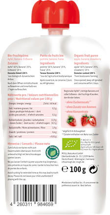 Quetschie Erdbeere, Apfel & Banane, ab 1 Jahr  MOGLi