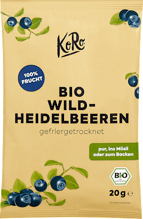 Trockenfrüchte Bio Wildheidelbeere Gefriergetrocknet KoRo