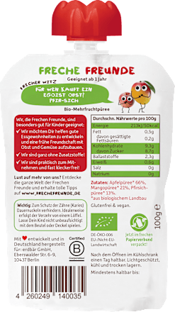 Quetschie Apfel, Mango & Pfirsich ab 1 Jahr Freche Freunde