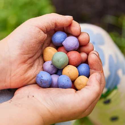Blumenmurmeln, bunt, 25-teilig Die Stadtgärtner