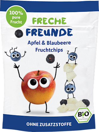 Kindersnack Fruchtchips Apfel Blaubeere, ab 3 Jahren  Freche Freunde