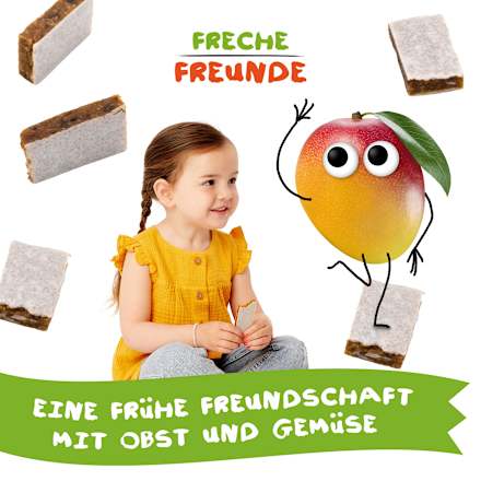 Fruchtriegel mit Getreide Mango & Orange ab 1 Jahr, (4x23 g) Freche Freunde