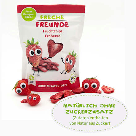 Kindersnack Fruchtchips Erdbeere, ab 3 Jahre Freche Freunde