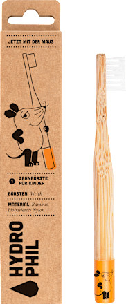 Zahnbürste Kinder Bambus "Die Sendung mit der Maus", ab 3 Jahren Hydrophil