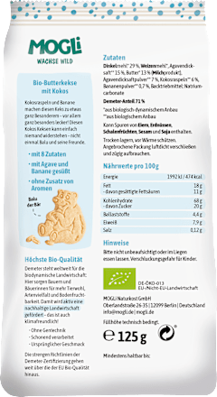 Kinderkekse Kokos ab 3 Jahren MOGLi