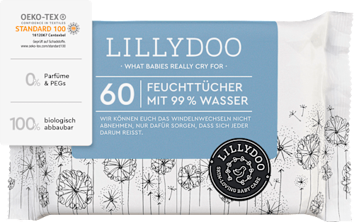 Feuchttücher mit 99% Wasser Lillydoo