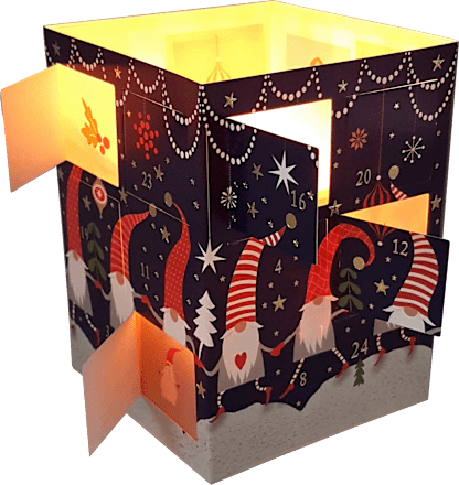 Grußkarte Adventskalender Wichtel CACTUS