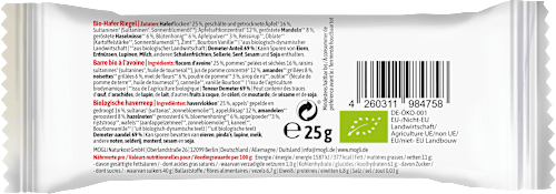 Müsliriegel Apfel & Mandeln mit Hafer MOGLi