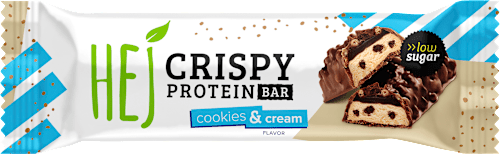 Proteinriegel Crispy Cookies & Cream Geschmack HEJ