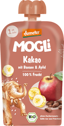 Quetschie Kakao mit Banane und Apfel ab 1 Jahr MOGLi