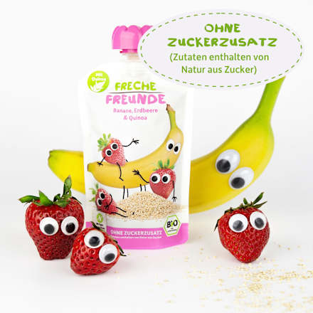 Quetschie Banane, Erdbeere & Quinoa ab 6 Monaten Freche Freunde