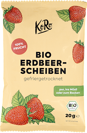 Trockenfrüchte, Erdbeerscheiben gefriergetrocknet KoRo