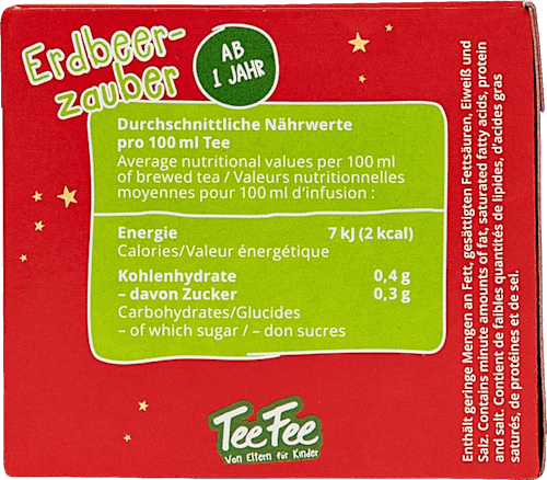Kindertee Erdbeerzauber (20 Beutel), ab 1 Jahr  Teefee