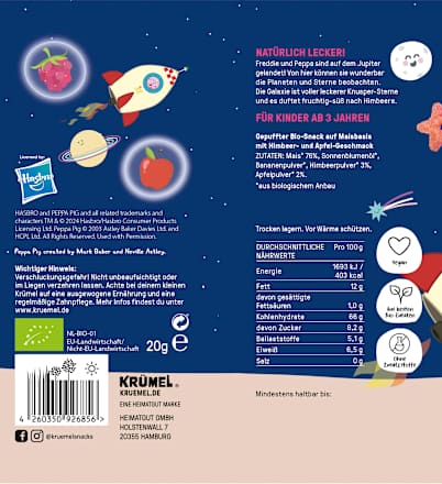 Kindersnack Knusper-Sterne Himbeere ab 3 Jahren KRÜMEL