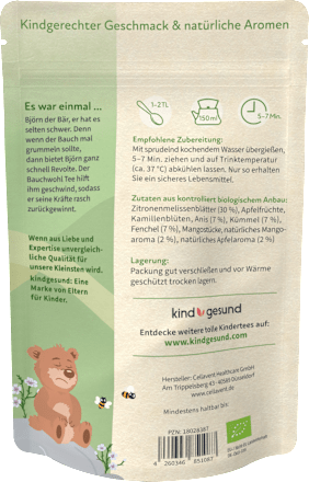 Kindertee Bauchwohl  kind gesund