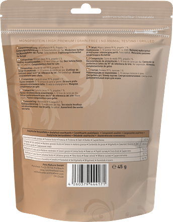 Snack für Katzen, Hirsch-Streifen getrocknet, Meatz N°9  catz finefood