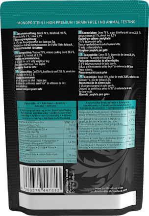 Nassfutter Katze mit Hirsch, Adult catz finefood