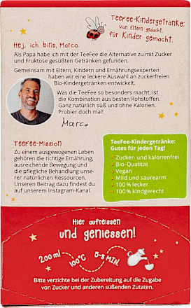 Kindertee Erdbeerzauber (20 Beutel), ab 1 Jahr  Teefee