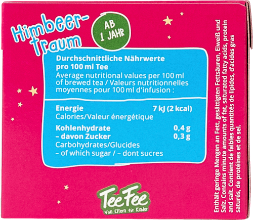 Kindertee Himbeertraum (20 Beutel), ab 1 Jahr  Teefee