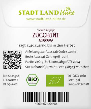 Saaten, Zucchini (Zuboda) Stadt Land blüht