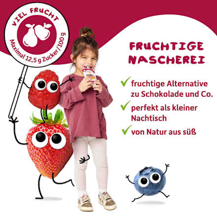Quetschie Apfel, Erdbeere, Blaubeere & Himbeere ab 6. Monat Freche Freunde
