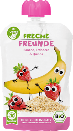Quetschie Banane, Erdbeere & Quinoa ab 6 Monaten Freche Freunde