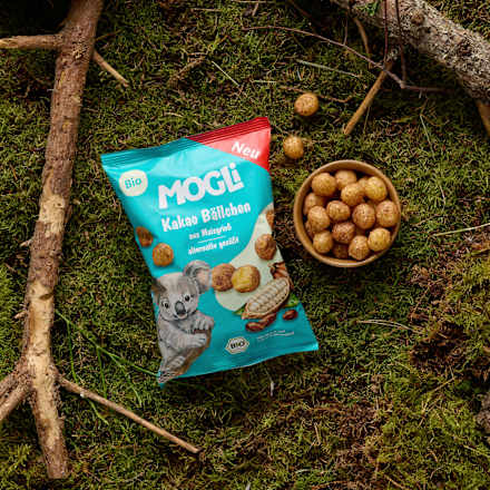 Kindersnack Kakao Bällchen aus Maisgrieß ab 3 Jahren MOGLi