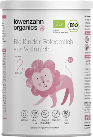 Folgemilch auf Vollmilchbasis, ab dem 12. Monat Löwenzahn Organics