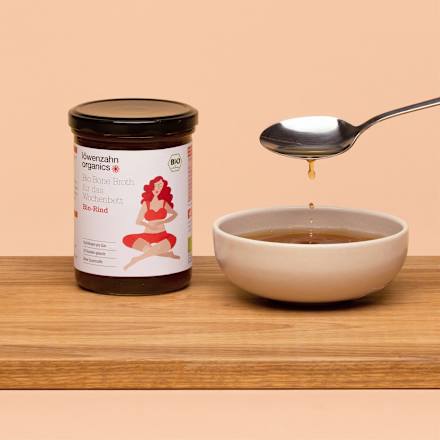 Brühe aus Rind für das Wochenbett Löwenzahn Organics