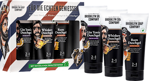 Geschenkset  "Duschgel Tasting" 3tlg Brooklyn Soap Company