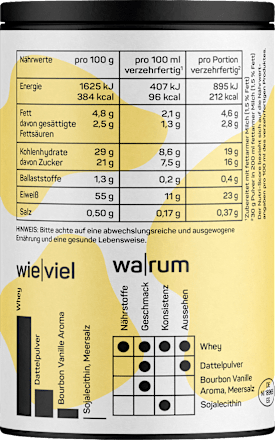 Whey Proteinpulver Vanille Naduria