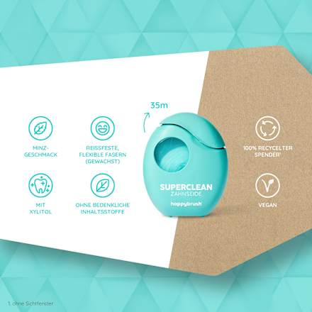 Zahnseide Clean gewachst  happybrush