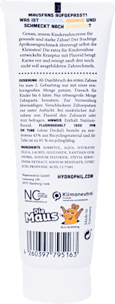 Zahncreme für Kinder Aprikose Hydrophil