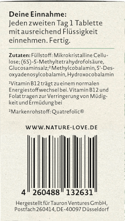 Vitamin B12 Tabletten 90 St Nature Love