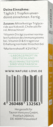 Vitamin D3 & K2 Tropfen Nature Love