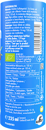 Trinkfertiger Schokodrink, Cookies 'n' Cream mit Koffein aus Guarana koawach