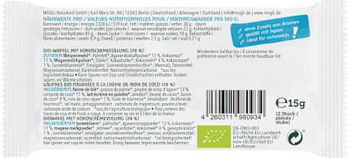 Kindersnack Kokos-Waffeln MOGLi