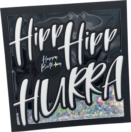 Grußkarte Geburtstag Handmade Hipp Hipp Hurra  CACTUS