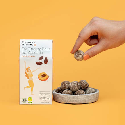 Energy Balls für Stillende mit Dattel & Aprikose Löwenzahn Organics