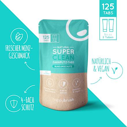 Zahnputztabletten Super Clean happybrush
