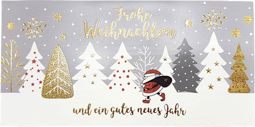 Grußkarten-Set mit Weihnachtsmotiven in rot CACTUS